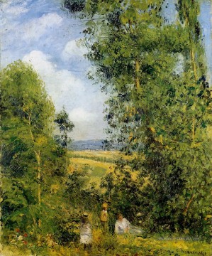 Camille Pissarro œuvres - se reposer dans les bois pontoise 1878 Camille Pissarro